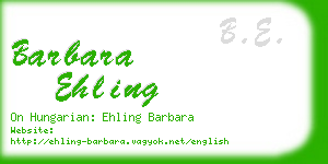 barbara ehling business card